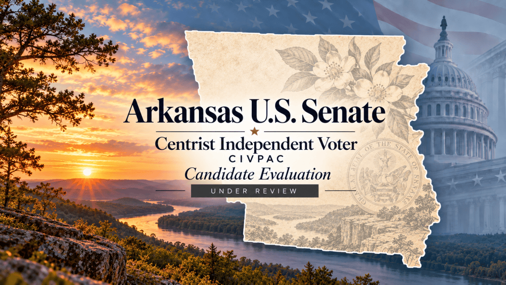 Arkansas U.S. Senate 2026 candidate evaluation by CIVPAC — Tom Cotton, Hallie Shoffner and Jeff Wadlin, under review